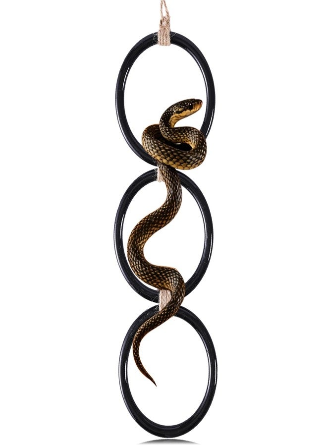 YNSHOUNA Snake Enrichment Rings, Ball Python Tank Accessory, Python Playground Climbing Toys, Corn Snake Enrichment Toy, Reptile Tank Cage Habitat Accessory - Image 1
